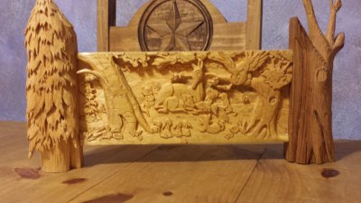 wood carving cowboy art