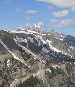 Praying at the top of a mountain