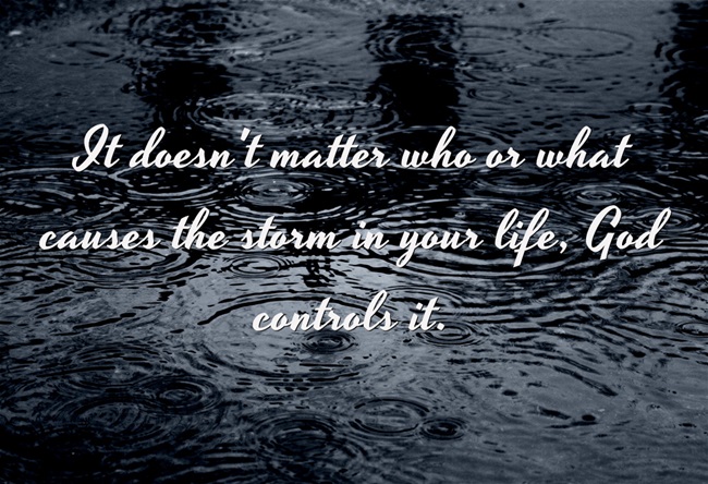 God controls the storms