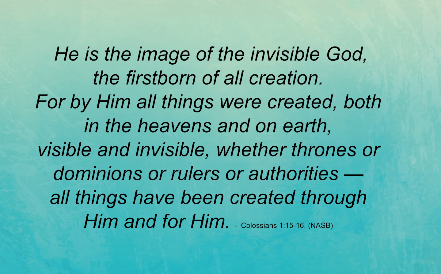 God's copyright on creation