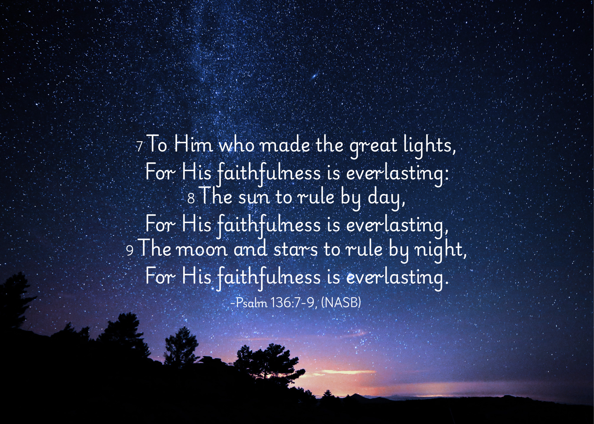 Psalm 136:7-9